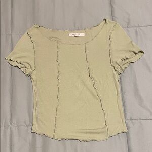 Et Clet Light Green Cropped Tee